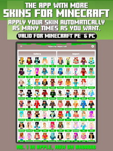 Skins para Minecraft PE PC Android Aplicación APK kissapp