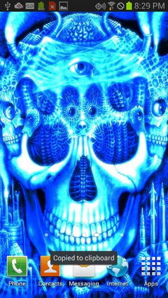 Blue Glowing Skull