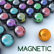 Magnetic balls puzzle game