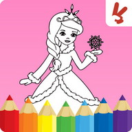 着色页为孩子们公主游戏为孩子们