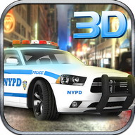 Polícia Motorista Car Chase 3D