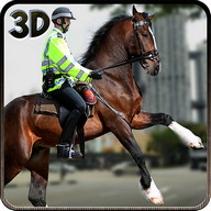 Polizia montata cavallo Rider