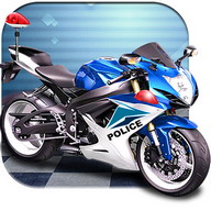 3D Polizei Motorrad Rennen 16