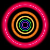 Neon Space Ball - Classic pong game with neon glow