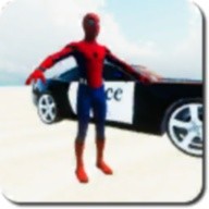Superhero Cop Car Stunt