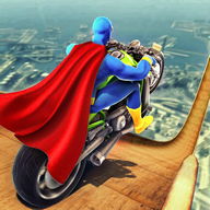 Super Hero Bike Mega Ramp - Racing Simulator