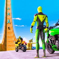 Superhero Bike Stunt GT Racing - Mega Ramp Games