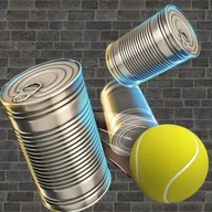 Knock the Cans Down- Hit Balls