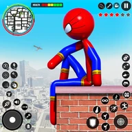 Stickman Rope Hero Spider Game