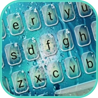 Water Raindrops Keyboard Theme
