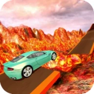 Wall Of Lava Volcano Cars 3D