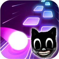 Cartoon cat - Hop tiles rush