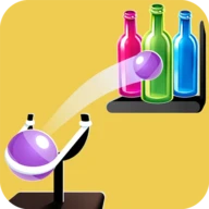 Knock Down Bottles : Slingshot