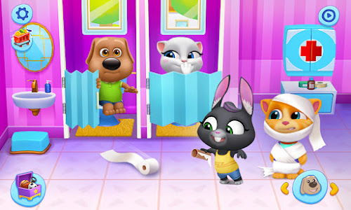 Baixe Talking Tom Fly Run: Novo jogo de corrida legal no PC com MEmu