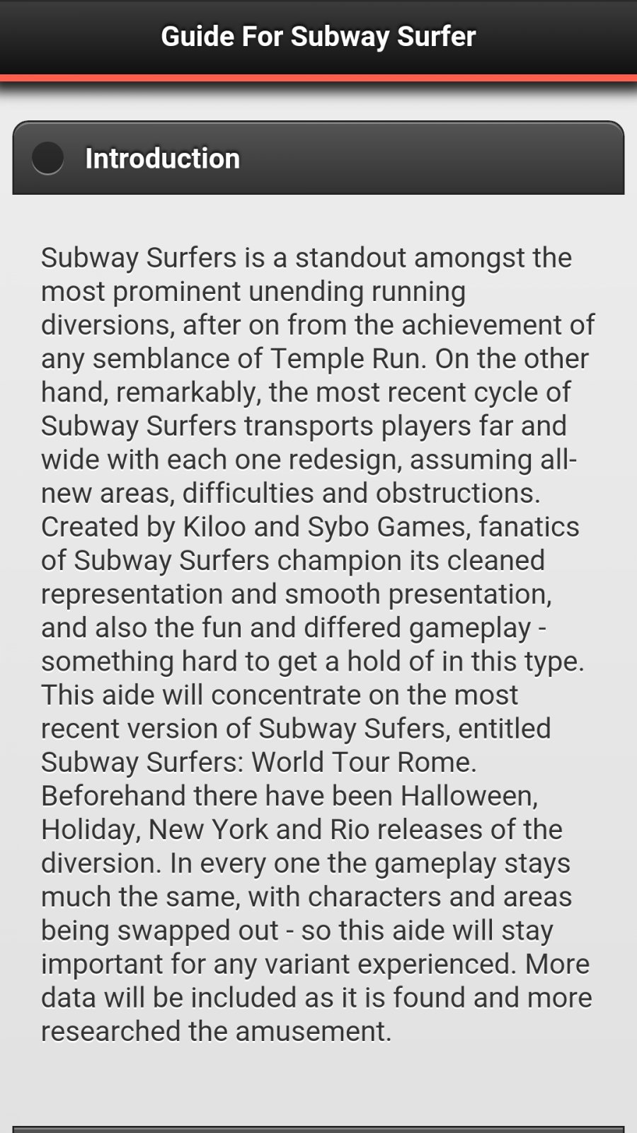 Guide For Subway Surfers
