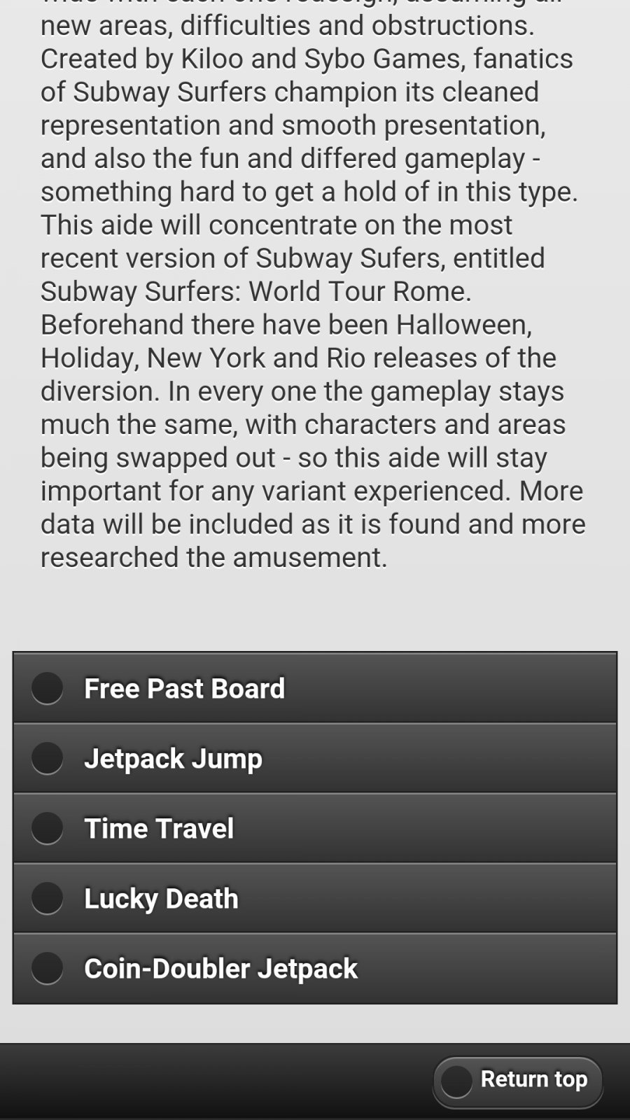 Guide For Subway Surfers