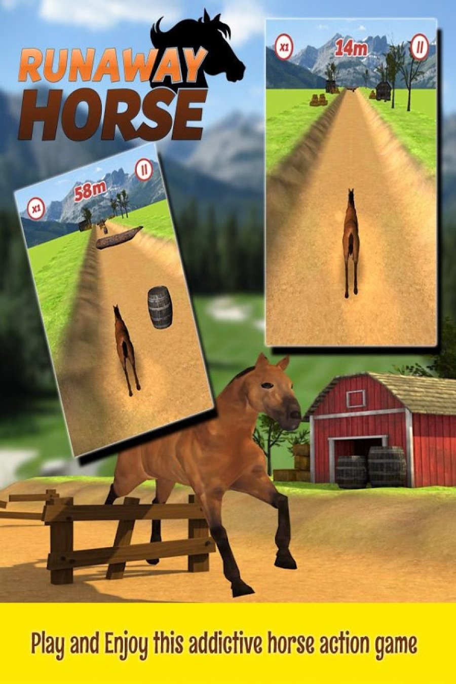 Runaway android. Runaway Horses. Very far away Horse