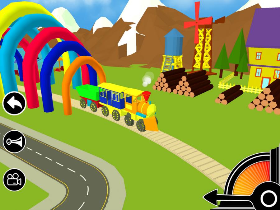 3D oyuncak tren oyunu