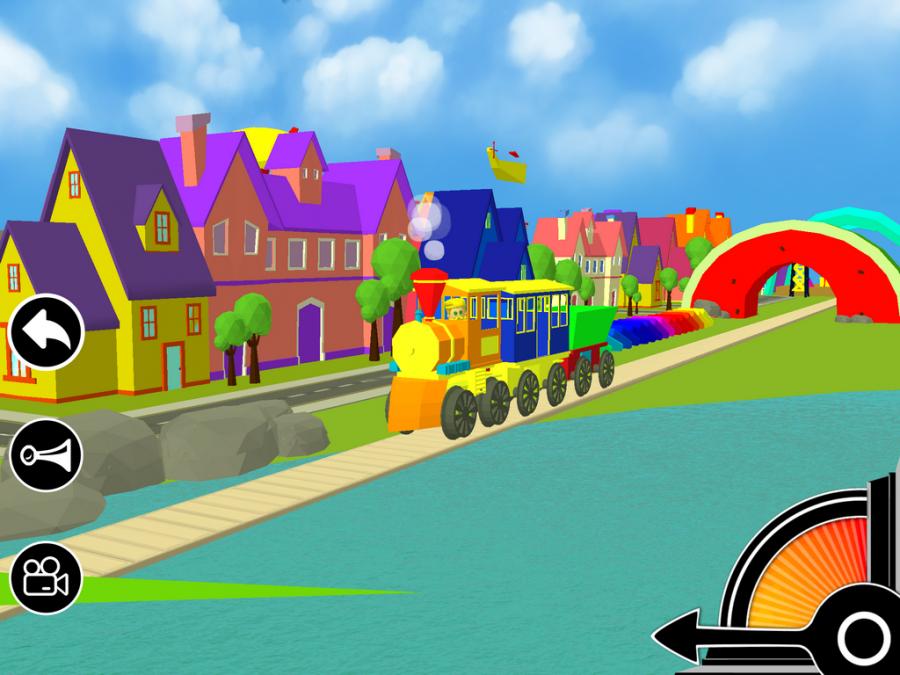3D oyuncak tren oyunu