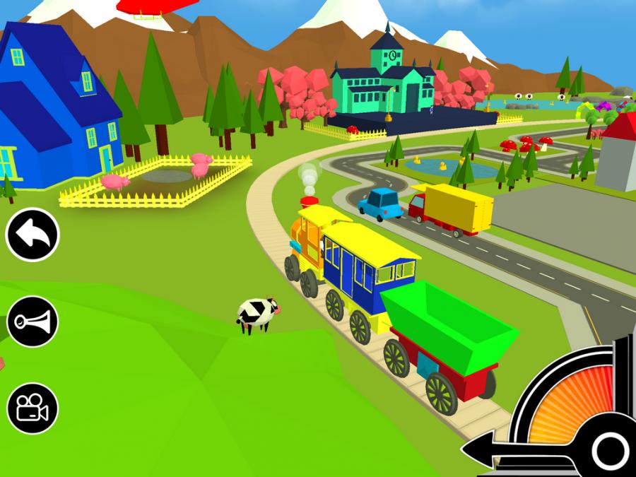 3D oyuncak tren oyunu