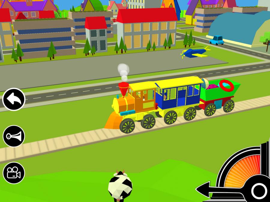 3D oyuncak tren oyunu
