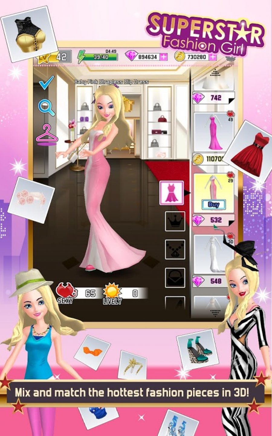 Superstar Fashion Girl Android Oyunu APK com.animocacollective.google.superstarFashionGirl Animoca Collective taraf ndan sunuluyor PHONEKY den Telefonunuza Bedava ndirin