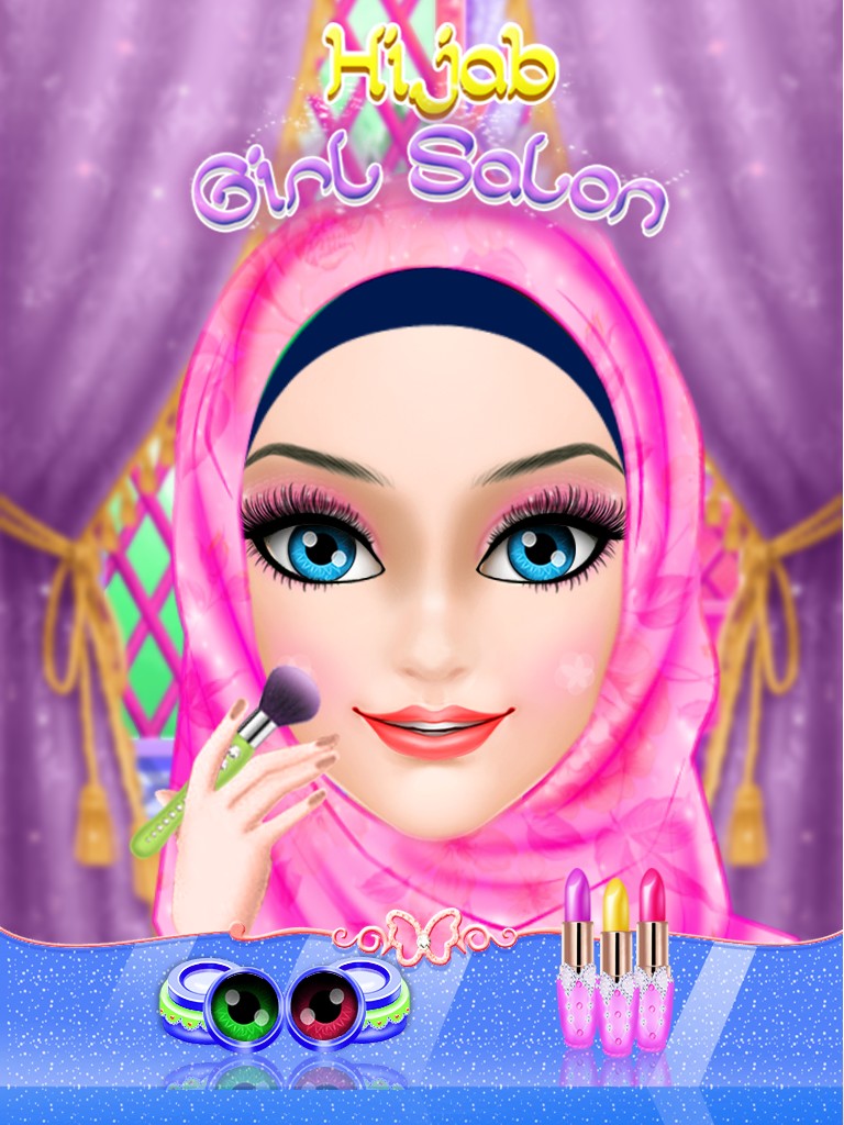 green emerald velvet dress Hijab Fashion Doll Makeover And Hand Art - Hijab Girl Makeup And Dress up  Salon