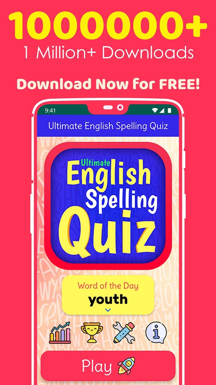 Ultimate English Spelling Quiz New 2020 Version Android لعبة Apk Com Damtechdesigns Quiz Spelling بواسطة Damtech Designs تحميل إلى هاتفك النقال من Phoneky