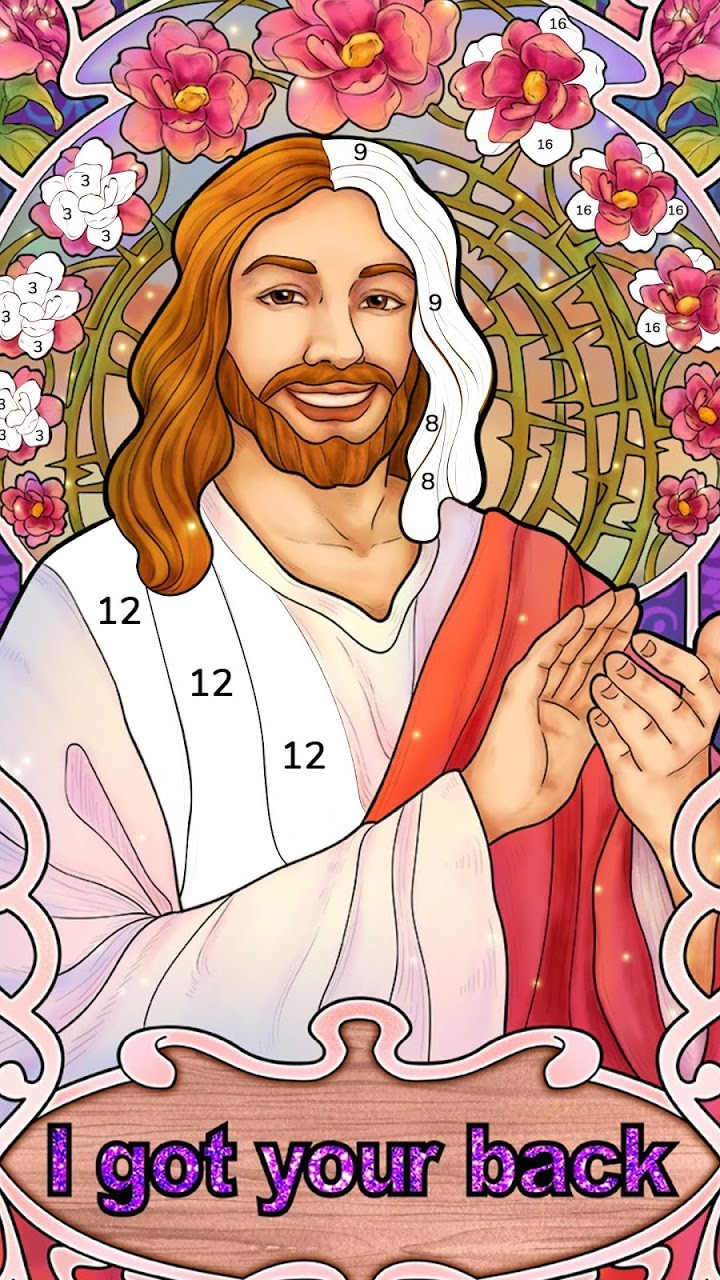 Bible Coloring Paint by Number, Free Bible Games Android Game APK