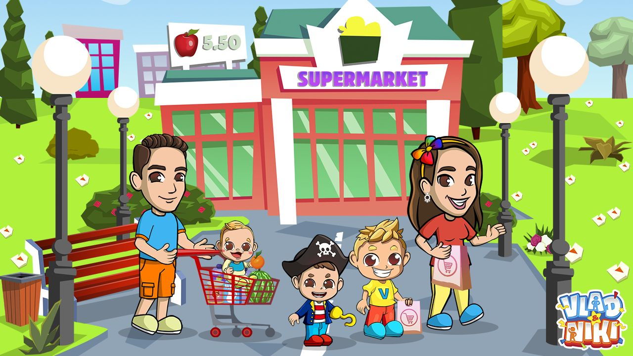 Влад и Никита. Супермаркет для детей Android Игра APK  (com.psv.vlad_and_nikita.supermarket) по Hippo Kids Games - Загрузить на  свой мобильный телефон от PHONEKY