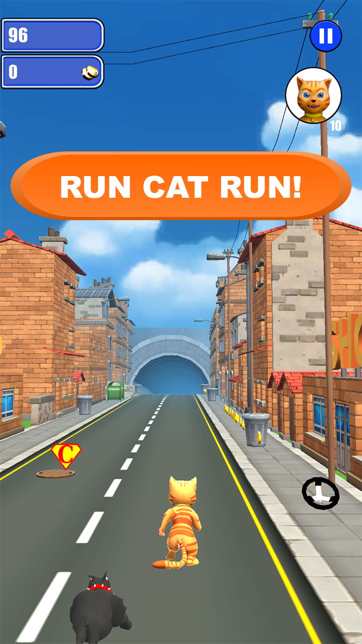 Cat Leo Run - Talking Cat Leo vs. Dog Android Game APK (com ...