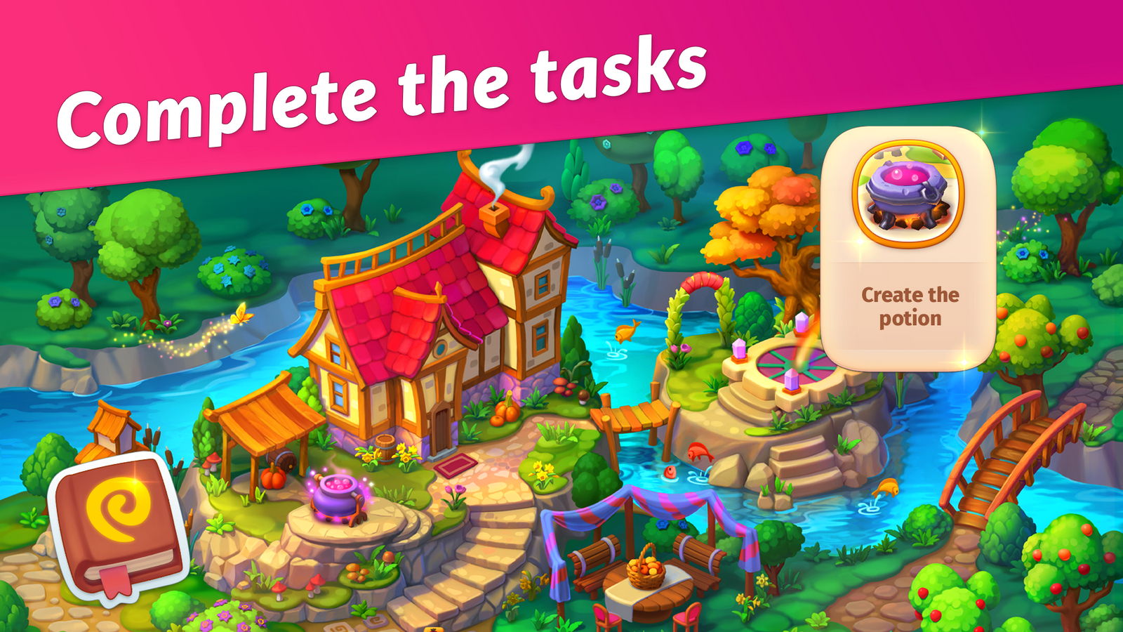 Bewitching Forest Три в ряд и магия Android Игра APK