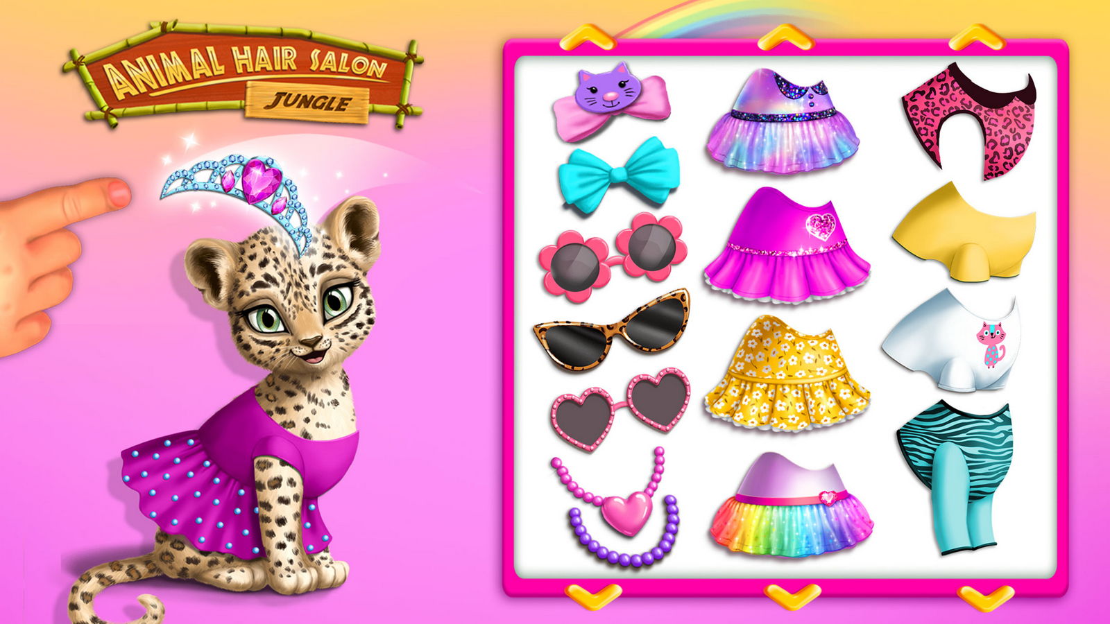 Jungle Animal Hair Salon - 아동용 헤어 디자이너 게임 Android 게임 APK  (air.com.tutotoons.app.animalhairsalon2jungle.free) 에 의해 TutoTOONS -  PHONEKY에서 모바일로 다운로드