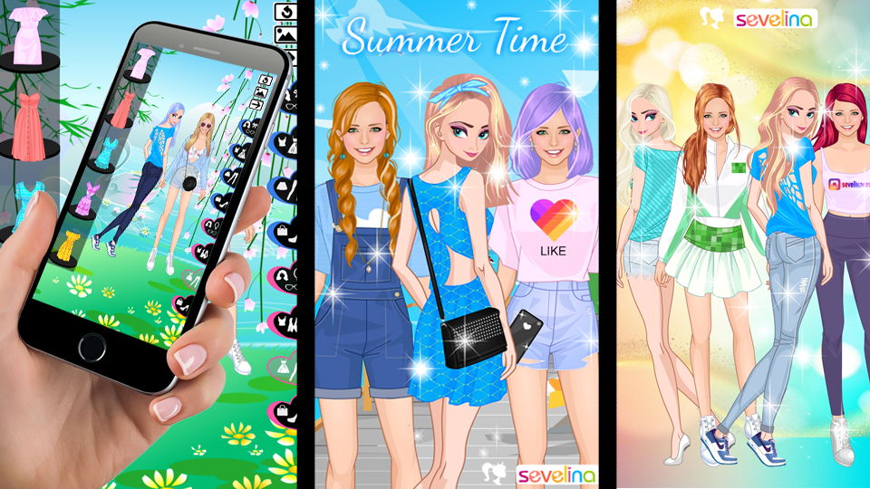 Lovely Sisters Sisters dress up game Android Game APK (tie.back.dress