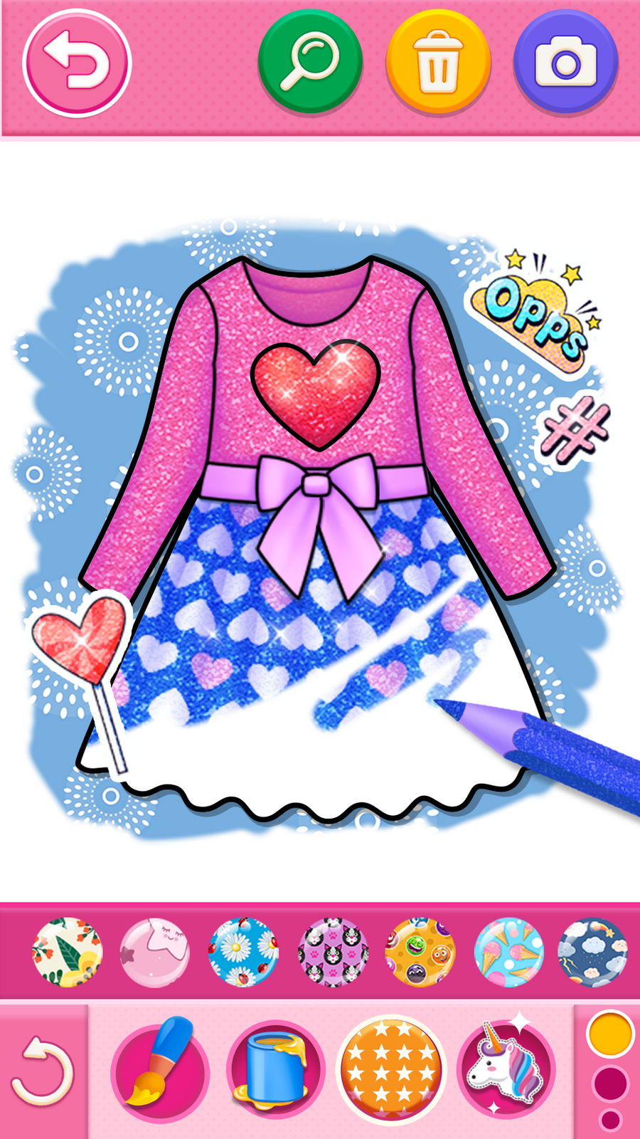 Glitter dress coloring and drawing book for Kids Android 게임 APK (com ...