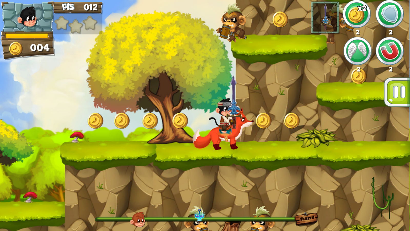 Monkey run. Мульти игры. игры от студии monkey. обезьянки играют.