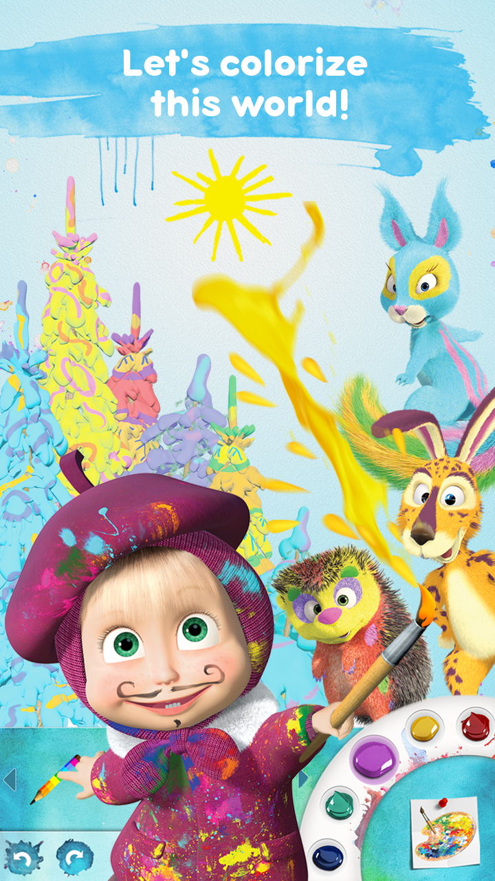 Маша и Медведь Игры Раскраски для Детей Онлайн Android