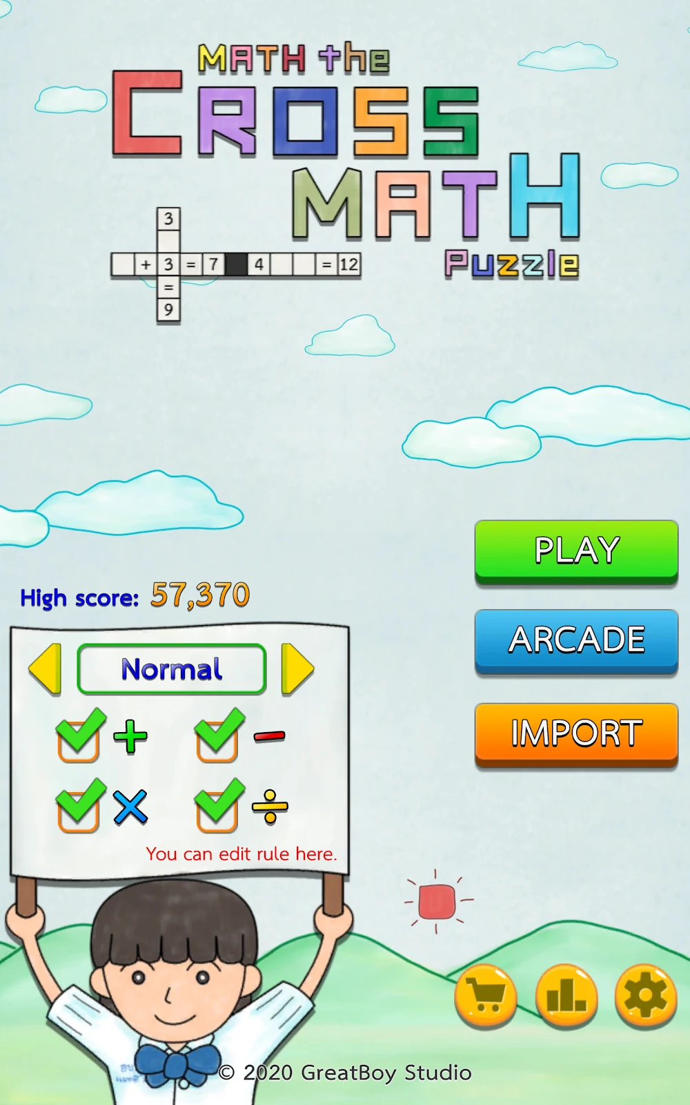 Math the cross math puzzle android juego apk com greatboystudio