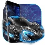 Black Car Theme: Racing Auto Neon Light