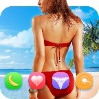 Hot Bikini Girl Theme: Summer Beach