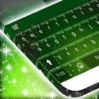 Green Galaxy Keyboard Theme