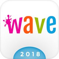 Wave Keyboard Background - Animations, Emojis, GIF