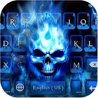 Тема для клавиатуры Flaming Skull
