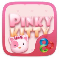 Pinky Kitty Go Launcher Theme