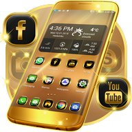 Tema Neon Gold untuk Launcher