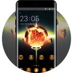 Planet Explosion Flame Galaxy Theme 2019