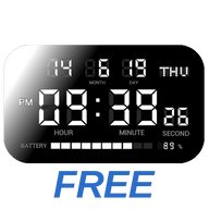 シンプルなデジタル時計 - デジタルクロック SHG2 無料版
