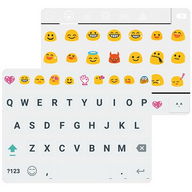 Material White Emoji Keybaord