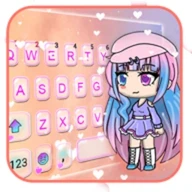 Cute Cartoon Girl Keyboard The