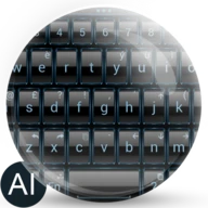 AI Keyboard Theme Frame Blue